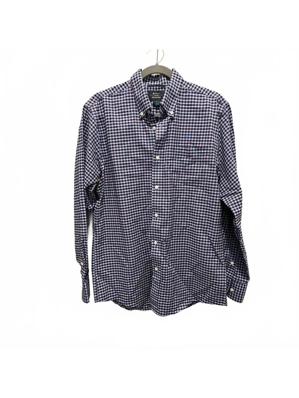 MEMBER’S MARK blue&red checked plaid longsleeve button down, men’s size M